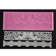 Sher FOUR-C Silicone Lace Mat Texture Cake Mat Color Pink N2