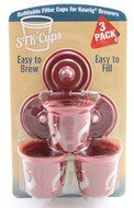 STK 3-Pack Reusable Filter Cups for Keurig K-Cup Elite and Single Cup Brewing Systems N4