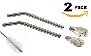 Steelution: Bombilla Filter Straw for Yerba Mate, Loose Tea, with Easy-clean Filter and Straw CleanerShips in... N8