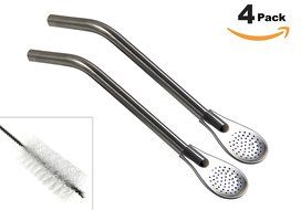 Steelution: Bombilla Filter Straw for Yerba Mate, Loose Tea, with Easy-clean Filter and Straw CleanerShips in... N10
