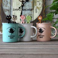 Coffee Scoops Novelty Funny Animal Ceramic Tableware Coffee Spoons Stirring Spoon Sugar Spoon (Brown,Bear) N7