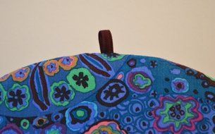 Blue or Red Millefiori Artisanal Cotton Insulated Tea Cozy Kaffe Fassett Print - 4 Sizes Available N5