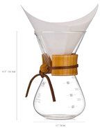 Diguo Glass Coffee Maker Classic Series Glass Coffeemaker (400ml/14oz/1-2 Cup) (One Coffee Maker with 40 pcs Paper... N14