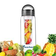 Blue 23 OZ Sporty Tritan Fruit Infuser Water Bottle,for home,hike,camp,sport,office,school, Leak Proof,With Handle... N11