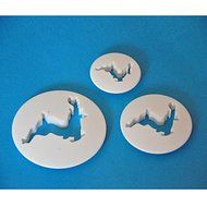 Sher FOUR-C Reindeer Plastic Pastry Gumpaste Fondant Cake Decorating Plunger Cutters,Christmas Cake Decoration