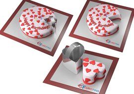 Heart Shape Steel Cookie Cake Slicer / Cutter 3” Deep with Handle N3