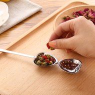 Tea Filter Long Grip Stainless Steel Mesh Heart Shaped Tea Strainer Spoon, Set of 10 Tea Infuser Spoon N7