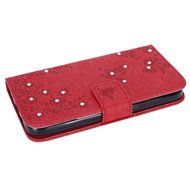 Galaxy Grand Prime Wallet Case,PHEZEN Serect Garden Butterfly Flower Inlaid Shiny Glitter Diamond Pu Leather Flip... N5