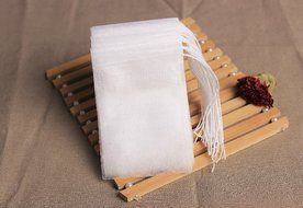 Ewandastore 100 Pack 2.2x2.4inch Disposable Drawstring Seal Filter Empty Paper Tea Bags White N4