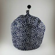 French Press Cozy Cover, 8 cup, Insulated Cosy, Blue White, Tea Cozy N3