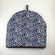 French Press Cozy Cover, 8 cup, Insulated Cosy, Blue White, Tea Cozy N4