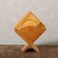 CCWY Authentic wholesale coasters in vertical bamboo saucer Cup holders set of six men Kung Fu tea of tea ceremony... N3