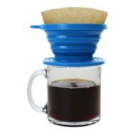 JSS Silicone Collapsible coffee filter with a Free Hook, Tea Dripper Cone, Pour Over Coffee Brewer, Carafe Infuser... N41