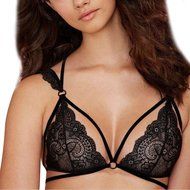 Bra Top ，Beautyvan Comfortable Hollow Translucent Sheer Lace Strap Lingerie Bra (L, Black) N6