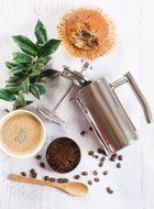 Double Wall Tea & Coffee Brewer | Stainless Steel Coffee Pot & Maker - French Press 12 oz or 350 ml Coffee Pot... N6