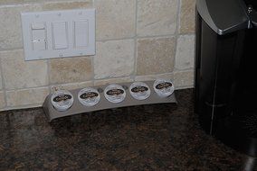 K Cup Holder- Special Designed, Space Saver, Universal Position "K Cup Rack" for Convenient Use (Beige). No K... N10