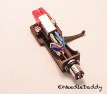 NEW BLACK TURNTABLE HEADSHELL + SANYO MG-09D CARTRIDGE + NEW NEEDLE N2