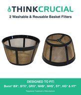 2 Bunn Replacement Washable Basket Coffee Filter Fits Models:BX, BTX, GRX, NHB, NHS, ST, HG & HT, Designed & Engineered...