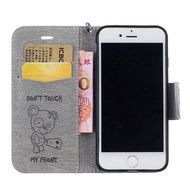 iPhone 7 Case, iPhone 7 Wallet Case,PHEZEN Beauty Flower Girl Cat Design PU Leather Wallet Case Stand Flip Case... N82