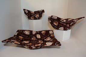 Microwave Bowl Cozies // Set of 3 // 1 Small Bowl Cozy // 1 Medium Bowl Cozy // 1 Dinner Plate Cozy // Morning... N4