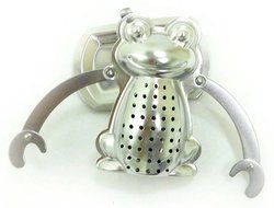 18/8 Stainless Steel Hanging Frog Shaped Tea Infuser W/tray