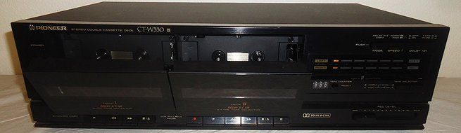 Pioneer CT-W330 Recordable Stereo Dual Cassette Tape Deck -With Deck II Control N7