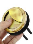 Fly Shop Double Push Button Water Tank Flush Valve 57mm Thread Black Yellow N4