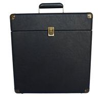 TechPlay IEP40, Retro Record Carrying Case for Albums (Black) N7