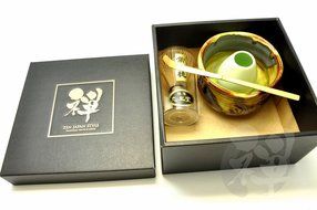 Japanese Mino Yaki ware Matcha Bowl And Tea Ceremony Set Green Tea 11.5 / 11.5 / 8cm (4.5 / 4.5 / 3.1inch)[7399] N7