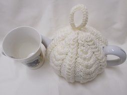 Hand knitted Tea cosy, handmade teacosies, fits a 2 - 4 cup tea pot N2