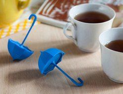 Umbrella Tea Leaf Strainer Herbal Spice Infuser Filter Diffuser Kitchen Tool 3 Colors to Choose (Red) N7