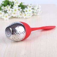zhijiang 3 Colors Food-grade Silicone Leaf Tea Ball Tea Bag Filter Creative Stainless Steel Insulation Tea Infuser N17