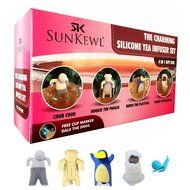 The Adorable Loose Leaf Silicone Tea Infuser Set of 5 by SunKewl with Gift Box N16