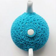 Crochet Tea Pot Cozy Turquoise N3