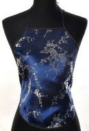 Shanghai Tone® Chinese Asian Women's Vintage Chinese Satin Rayon Plum Blossom Bellyband Halter Neck Top for Summer... N2