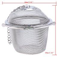 WHOSEE 2-Pack Creative Stainless Steel Ball Tea Strainer Infuser Mesh Filter Loose Leaf Spice Size M N8