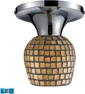 ELK 10152/1PC-GLD-LED, Celina Glass Semi Flush Ceiling Lighting, 1 Light LED, Polished Chrome