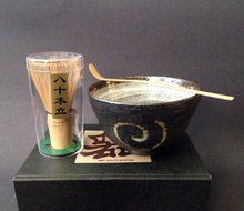 Japanese Tea Ceremony Matcha Bowl Scoop Whisk Gift Box Set Naruto Design