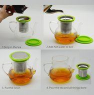 Xenics Tea Infuser with Lid Stainless Strainer Tea Strainer Brew in Mug N5