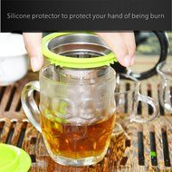 Xenics Tea Infuser with Lid Stainless Strainer Tea Strainer Brew in Mug N6