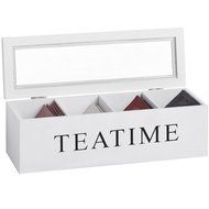Hill Interiors Tea Time Teabag Box (One Size) (White) N2