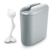 Koziol Hot Stuff Coffee, Tea, Sugar Storage Container With Scoop 500 G/17 oz, Cool Gray/White