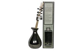 Essential Décor Entrada Collection Cotton Ceramic Diffuser, 60ml, Black