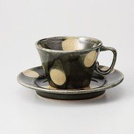 Saikai Pottery Coffee cup with saucer from Japan 73618 N2
