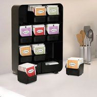 Mind Reader "Baggy" Tea Bag holder and Condiment Organizer, Black N19