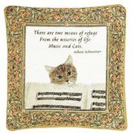 Alice's Cottage - Single Spiced Mug Mat - Music & Cats