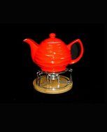 SEAVER Modern Tea Pot Warmer with bambo base N4