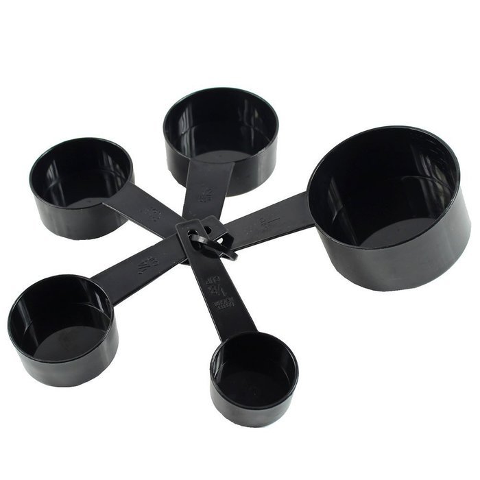 10pcs Black Plastic Measuring Spoons Cups Measuring Set Tools for Baking Coffee N2