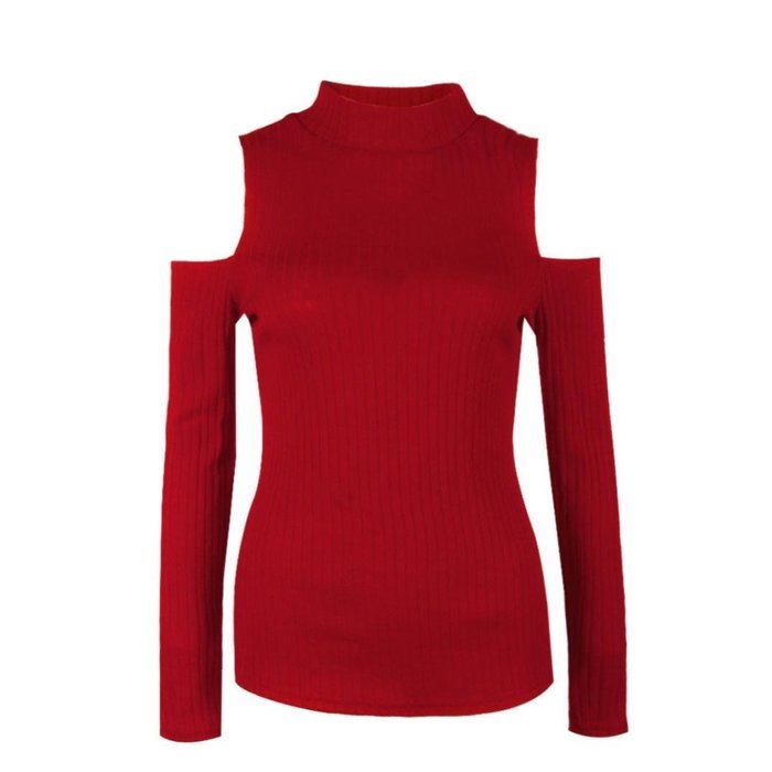 Women's Blouse,Laimeng Round neck Cotton blend Long Sleeve Knitted Pullover Sweater Slim Jumper Blouse (M, Black) N17