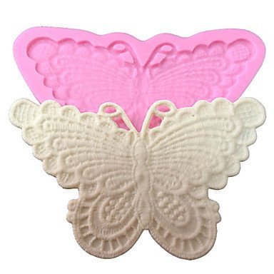 Sher Cake Decorating Mold Butterfly Silicone Lace Mould For Fondant Candy Crafts Jewelry Chocolate PMC Resin Clay